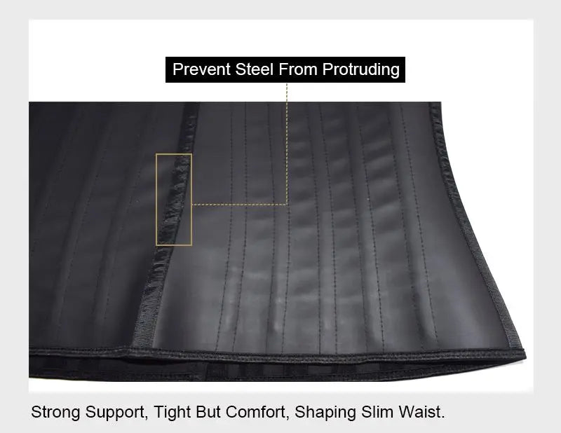 Corset Waist Latex Waist Trainer Corset Belly Slim Belt Body Shaper Modeling Strap 25 Steel Boned Waist Cincher Colombianas