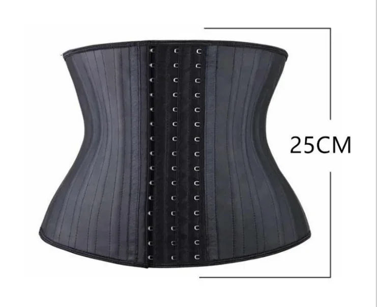 Corset Waist Latex Waist Trainer Corset Belly Slim Belt Body Shaper Modeling Strap 25 Steel Boned Waist Cincher Colombianas