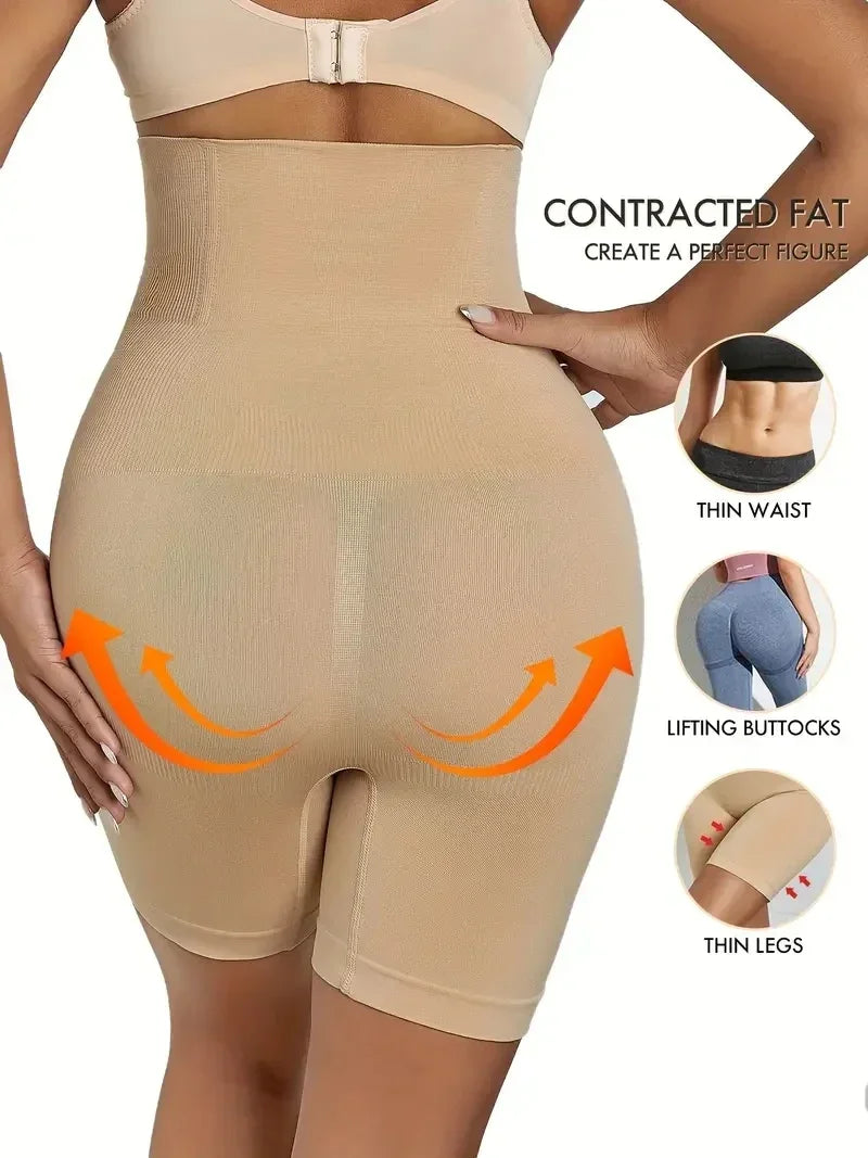 New High Waist Shaping Control Panties Boyshort Tummy Control Butt Lifting Slim Shorts Women's Underwear Shapewear Body Shaper