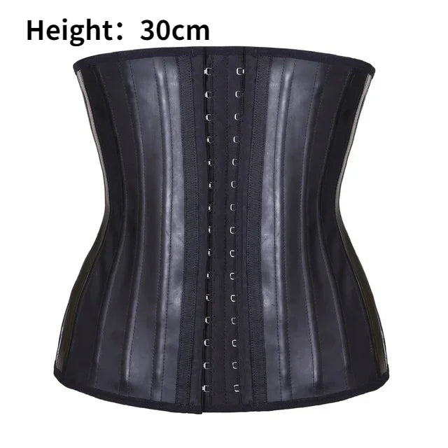 Corset Waist Latex Waist Trainer Corset Belly Slim Belt Body Shaper Modeling Strap 25 Steel Boned Waist Cincher Colombianas