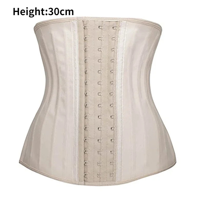 Corset Waist Latex Waist Trainer Corset Belly Slim Belt Body Shaper Modeling Strap 25 Steel Boned Waist Cincher Colombianas