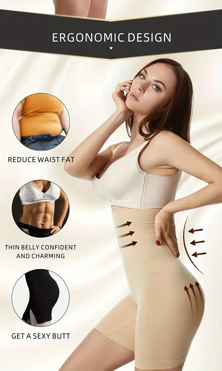 New High Waist Shaping Control Panties Boyshort Tummy Control Butt Lifting Slim Shorts Women's Underwear Shapewear Body Shaper