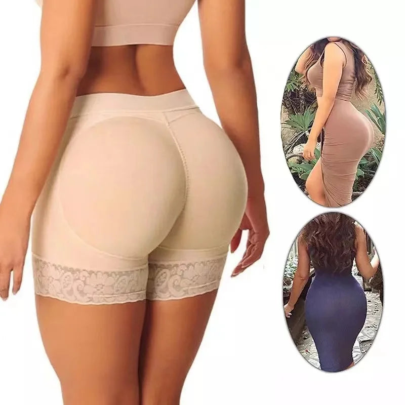 Butt Lifting Pants for Women with Bottoming Butt Lifting Butt Puffing Fake Butt Underwear Body Shaping Flat Corners with Pads