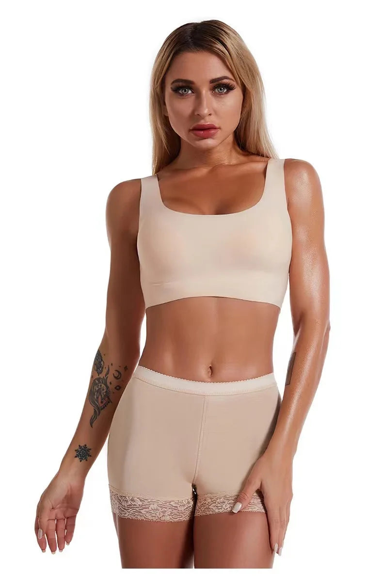 Butt Lifting Pants for Women with Bottoming Butt Lifting Butt Puffing Fake Butt Underwear Body Shaping Flat Corners with Pads