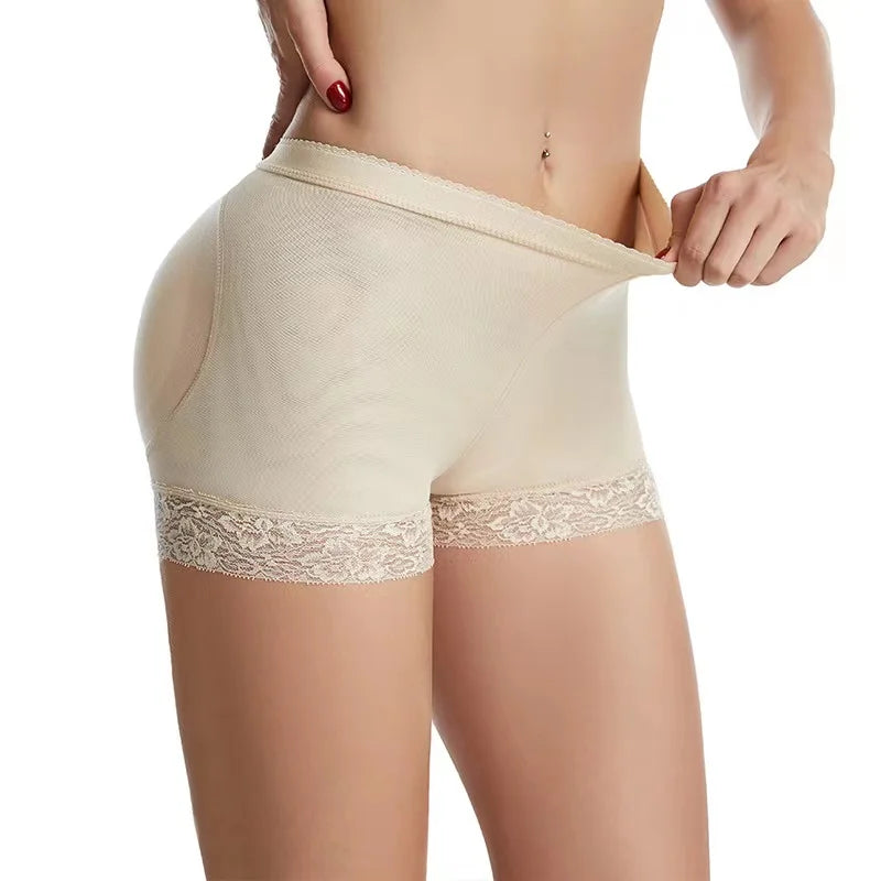 Butt Lifting Pants for Women with Bottoming Butt Lifting Butt Puffing Fake Butt Underwear Body Shaping Flat Corners with Pads