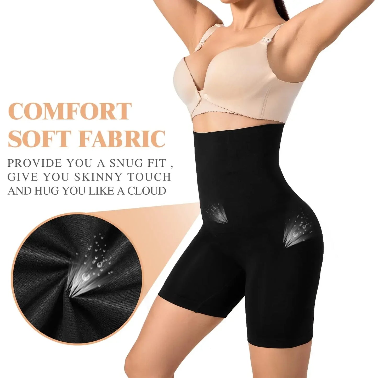 New High Waist Shaping Control Panties Boyshort Tummy Control Butt Lifting Slim Shorts Women's Underwear Shapewear Body Shaper